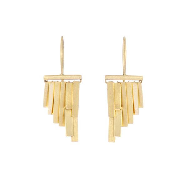 18K Yellow Gold Tiny Rainfall Earring