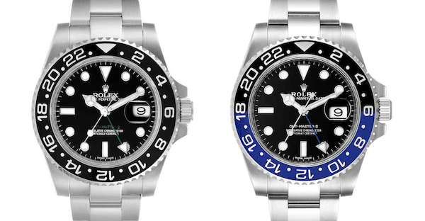  Rolex GMT Master II Black Dial / Batman Blue Black Ceramic Bezel Steel Watch 116710