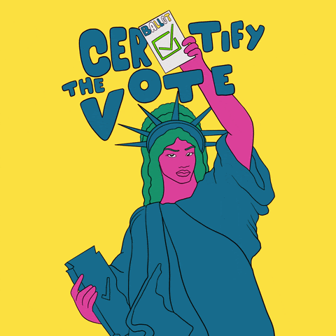 Statue of Liberty: Certify the vote