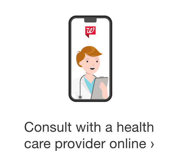 Consult with a health care provider online.