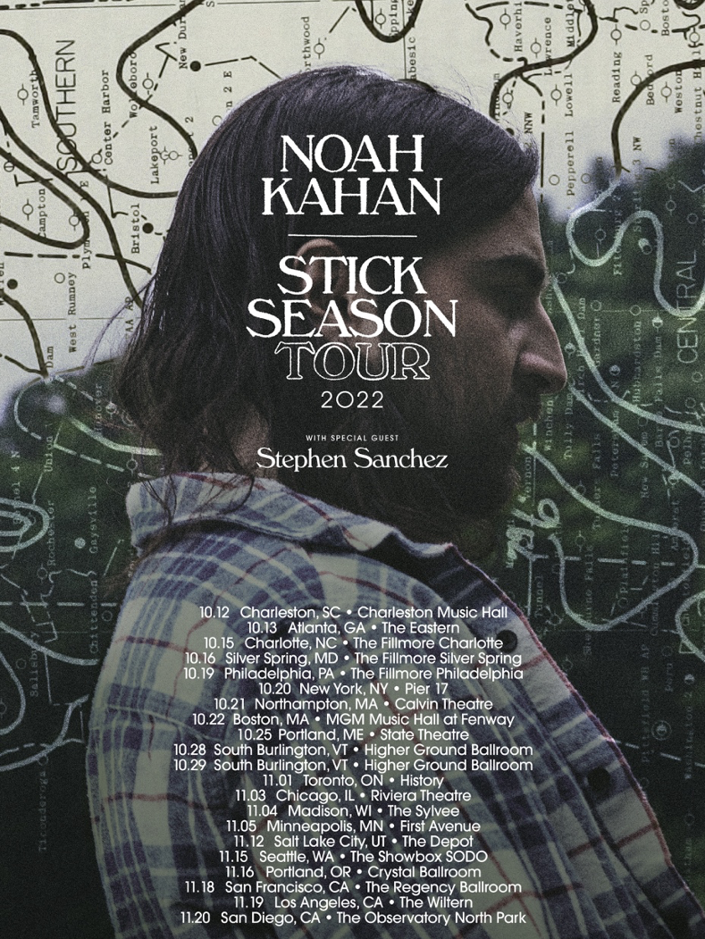 noah kahan tour setlist stick season