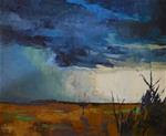 Large Landscape Painting, Storm Painting, "StormFront" by Carol Schiff, 24x30x1.5" Original Oil Pain - Posted on Monday, January 26, 2015 by Carol Schiff