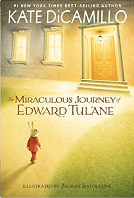 Front cover of the book, “The Miraculous Journey of Edward Tulane,” by Kate DiCamillo, illustrated by Bagram Imatoulline.  