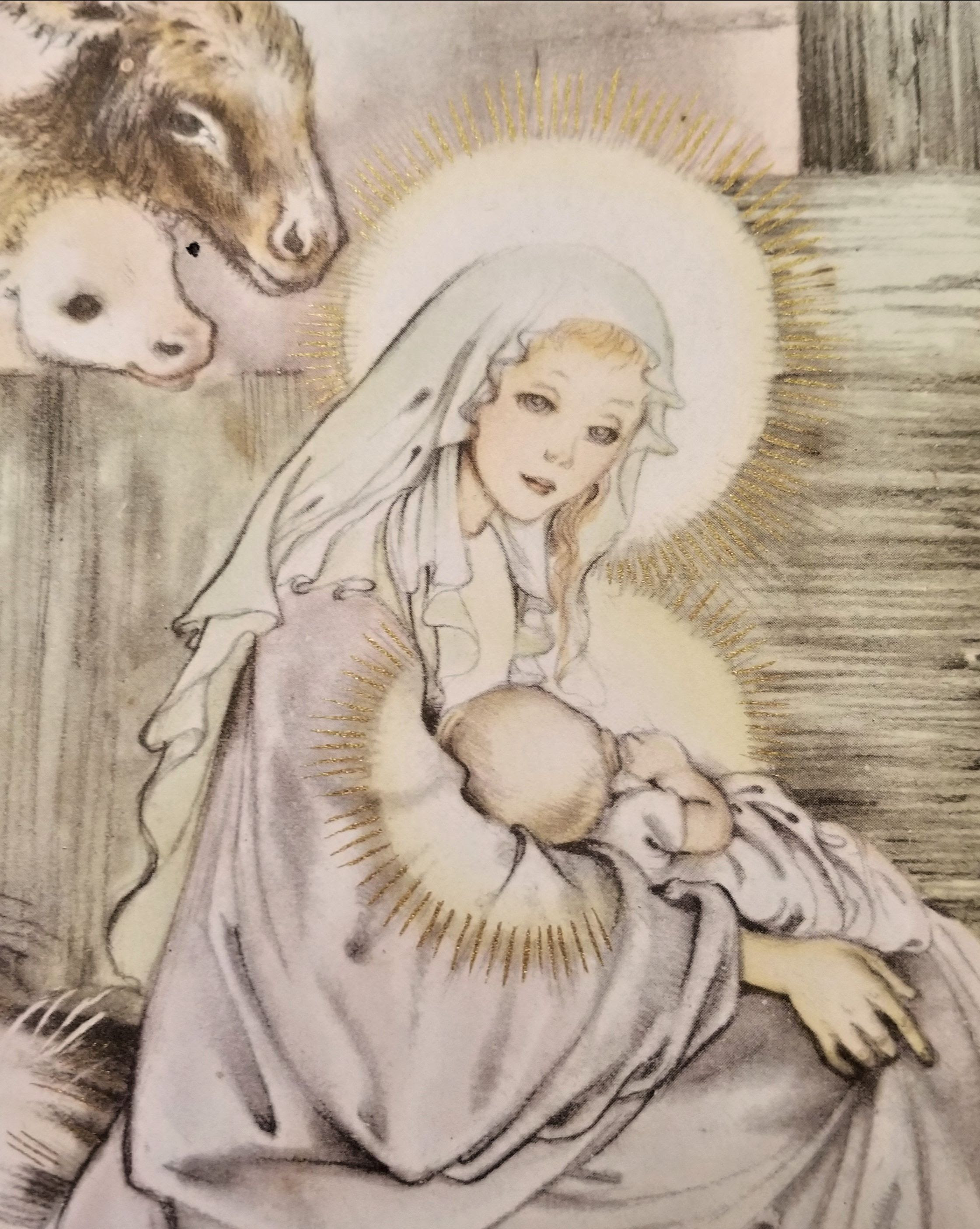 Mary holding Baby Jesus