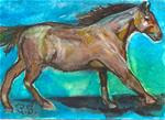 ACEO Quarter Horse Mare Dapple Painting Art Illustration Art Penny Lee StewArt - Posted on Tuesday, February 10, 2015 by Penny Lee StewArt