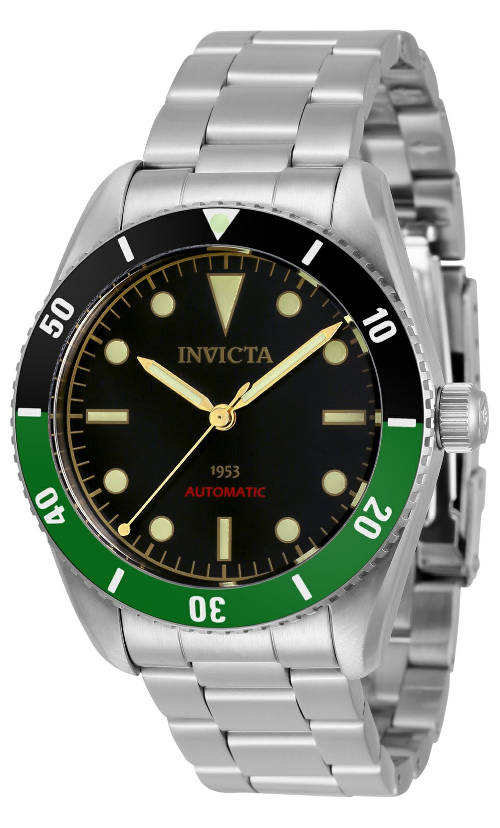 Invicta Pro Diver Automatic Men's Watch - 40mm Stainless Steel Case, Stainless Steel Band, Steel (34335)