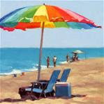 "Rainbow"--Series Painting of Beach Umbrella - Posted on Friday, April 10, 2015 by Joanna Bingham