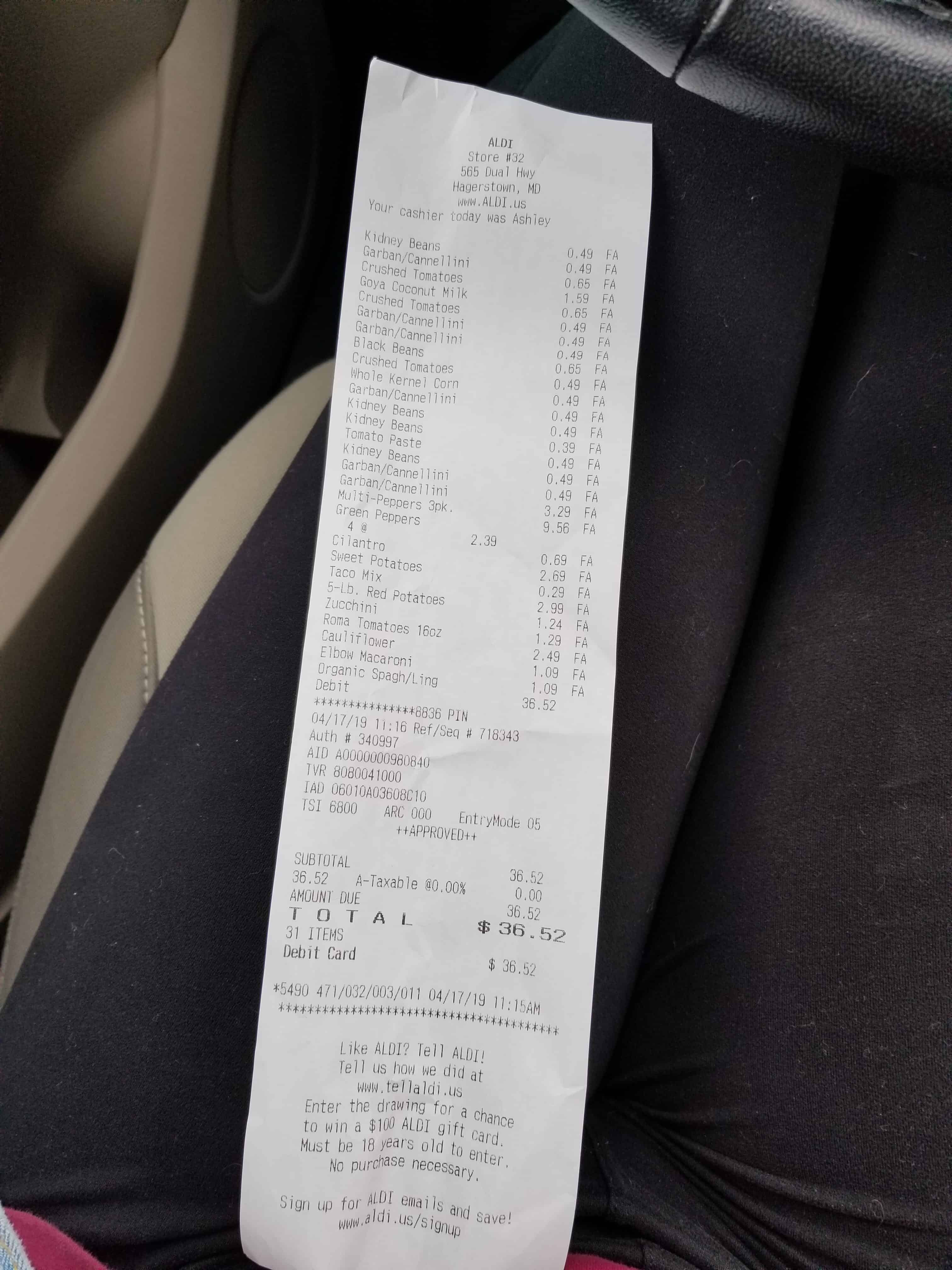 aldi receipt budget meal prep vegan