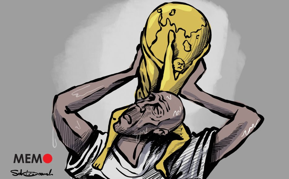 The World Cup in Qatar and all the issues it raises... - Cartoon [Sabaaneh/Middle East Monitor]