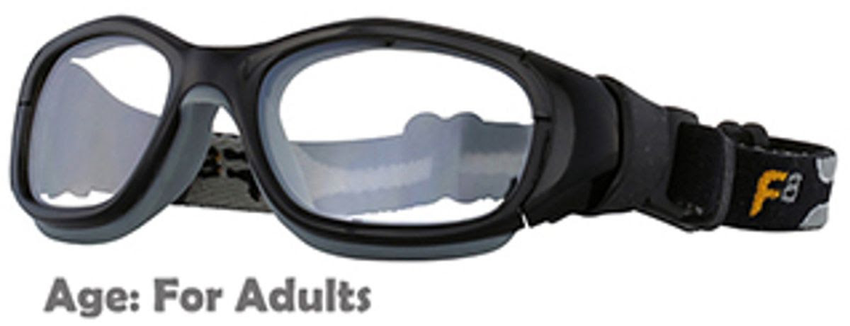 Rec Specs Liberty Sport F8 Slam Goggle XL - Shiny Black/Grey- Size 55 (Prescription/Rx Lenses Available)