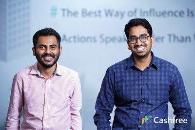 (L-R) Reeju Datta Co-Founder of Cashfree and Akash Sinha CEO and Co-Founder of Cashfree.