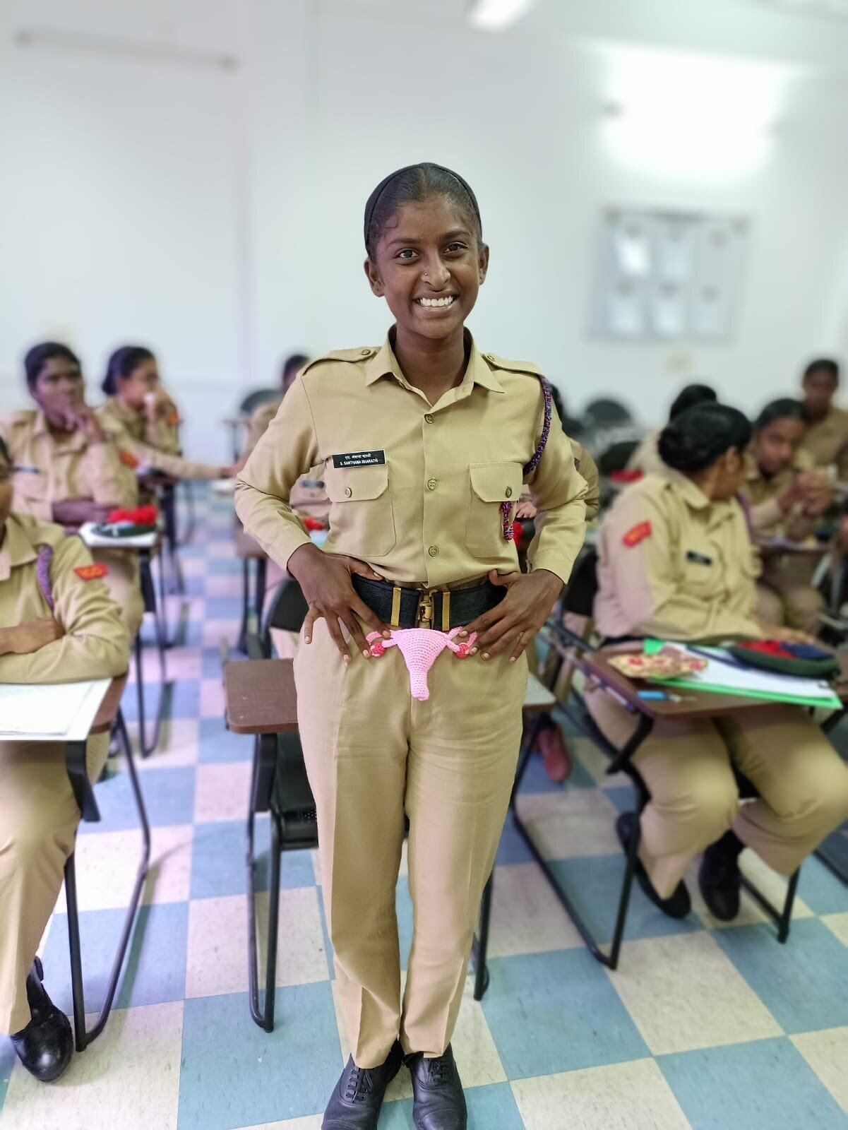 NCC girls training Pondicherry