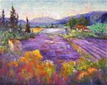 Wonderful Lavender Provence palette knife painting - Posted on Monday, January 19, 2015 by Marion Hedger