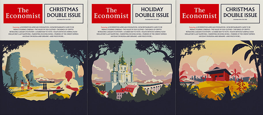 The Economist Christmas 2021 covers