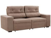 Sofá Retrátil e Reclinável 3 Lugares Suede