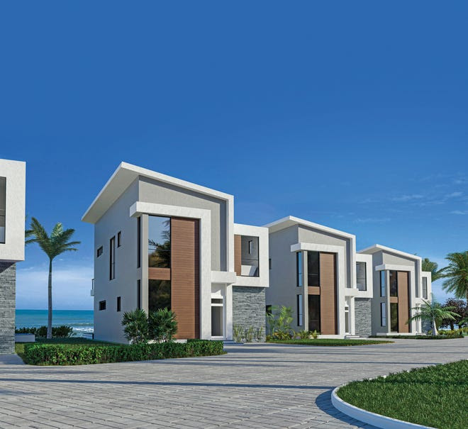 This artist's rendering depicts the oceanfront homes in the Harbor Island Beach Club complex south of Melbourne Beach.