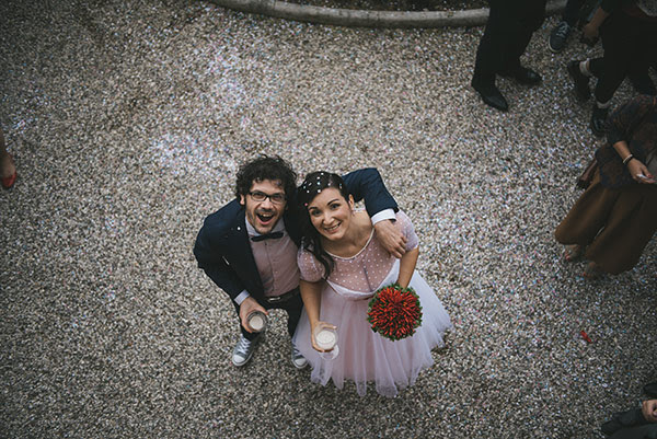 uscita degli sposi | Matrimonio civile anni 50