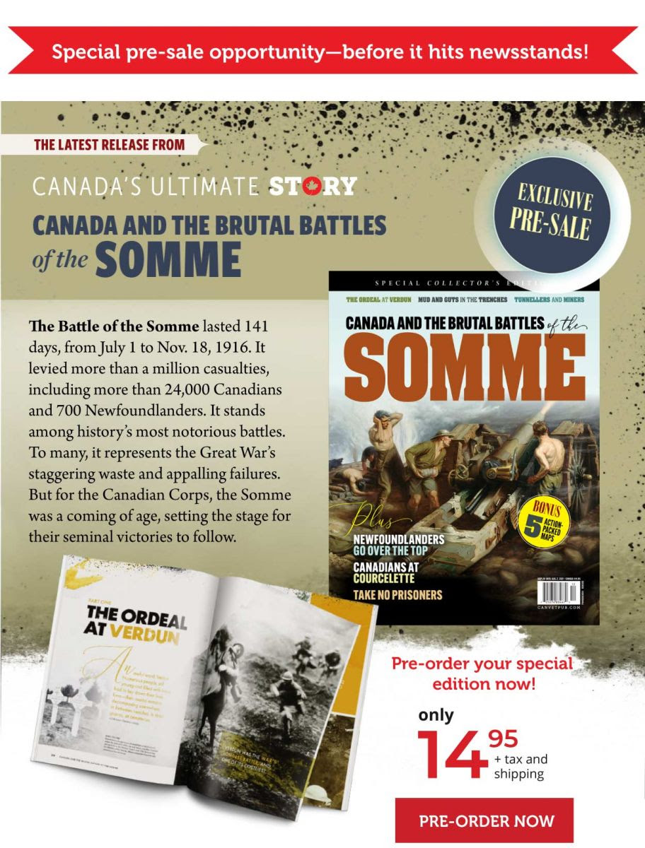 Canada and the brutal battles of the somme Pre-order