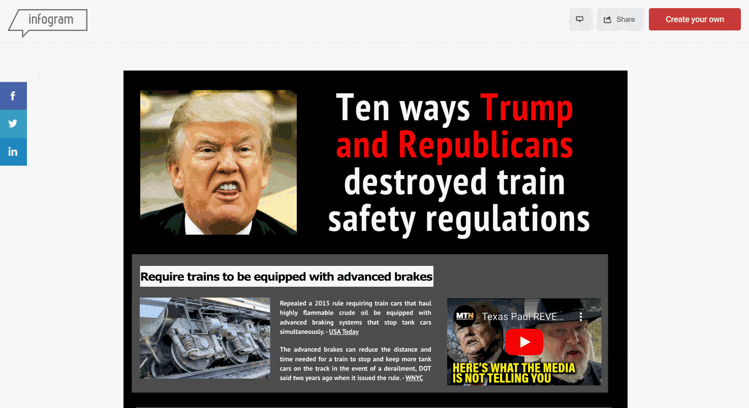 Ten ways Trump and Republicans destroyed train safety standards putting American lives at risk.
