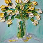 Yellow and White on Teal - Posted on Tuesday, December 9, 2014 by Jan Ironside