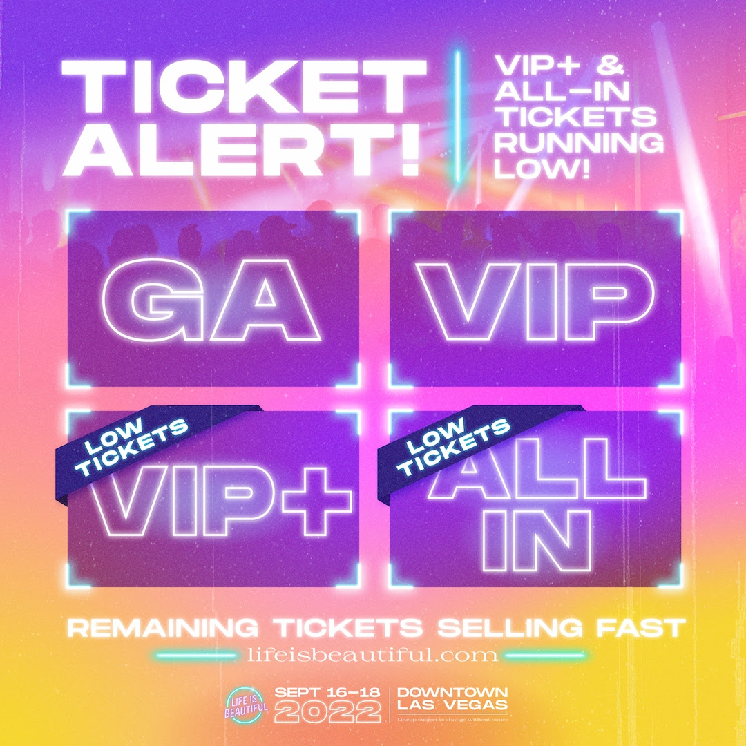 VIP+ & All-In Tickets Running Low!