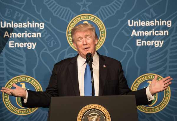 President
                                                        Trump speaking
                                                        at the Energy
                                                        Department on
                                                        Thursday.
                                                        (AFP/Getty
                                                        Images)