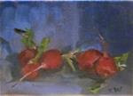 Radishes on Blue Background", DP #12 - Posted on Wednesday, April 8, 2015 by Carol Wiley