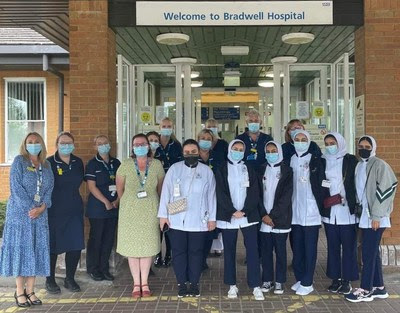 RCSI Bahrain nursing students at Bradwell Hospital, Keele UK July 2022