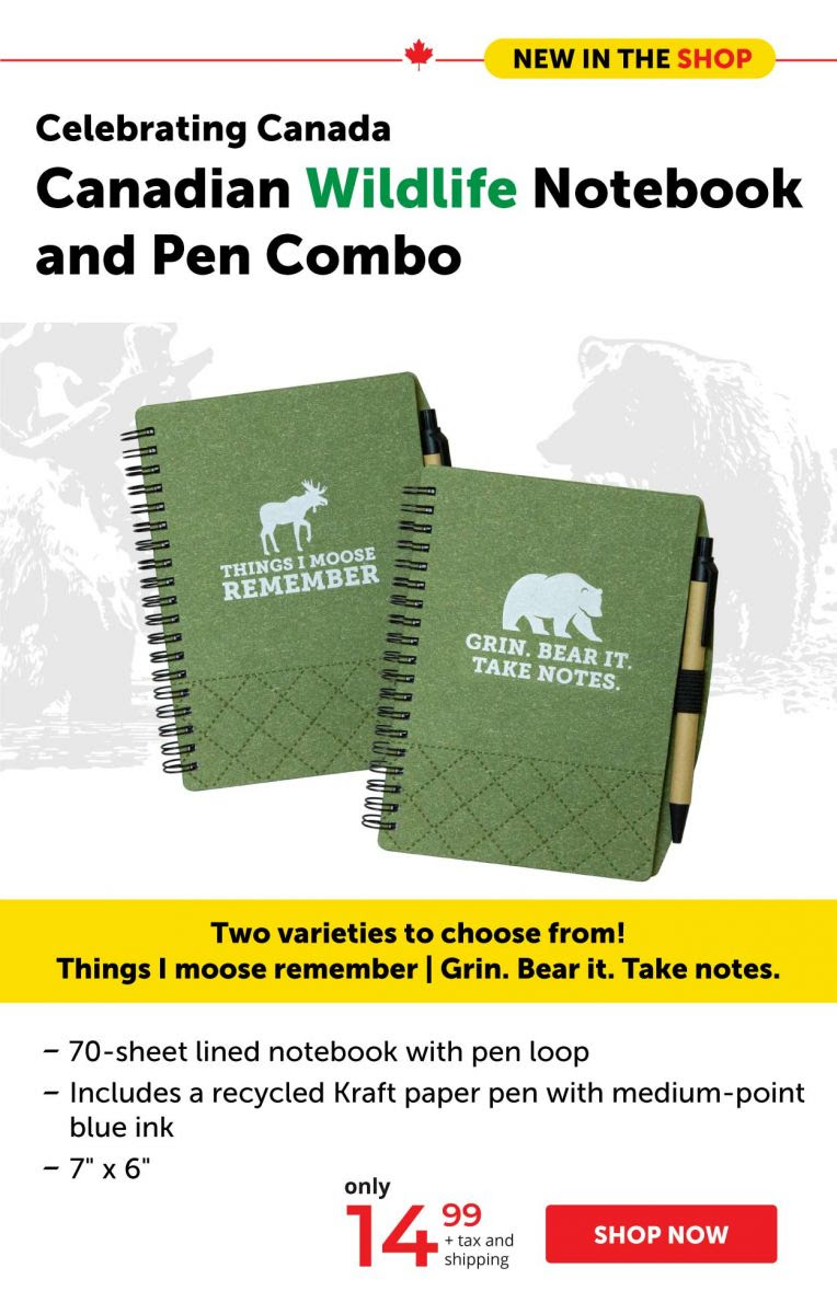 O Canada Journal Navy and True North Strong & Free Pen