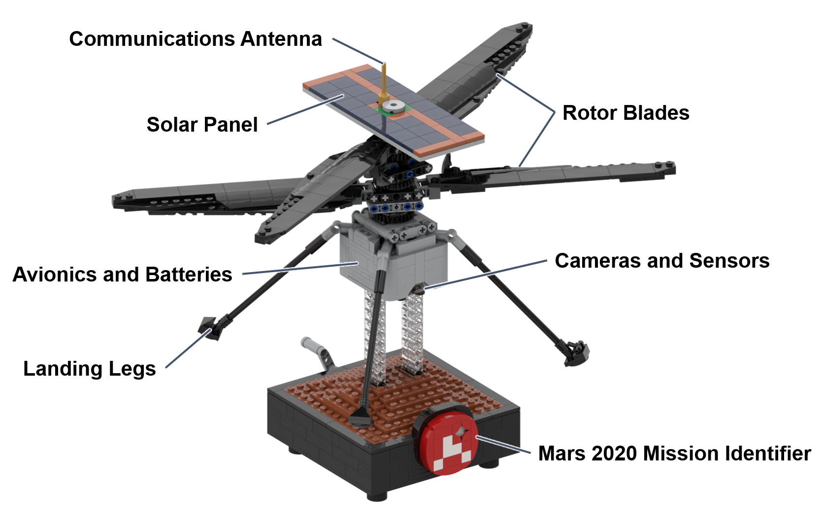 LEGO MOC NASA Mars Helicopter Ingenuity by Perijove | Rebrickable - Build  with LEGO