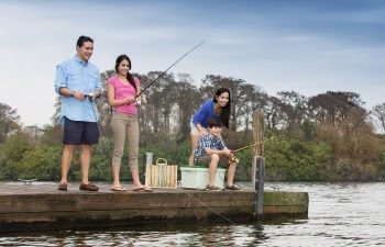 family fishing