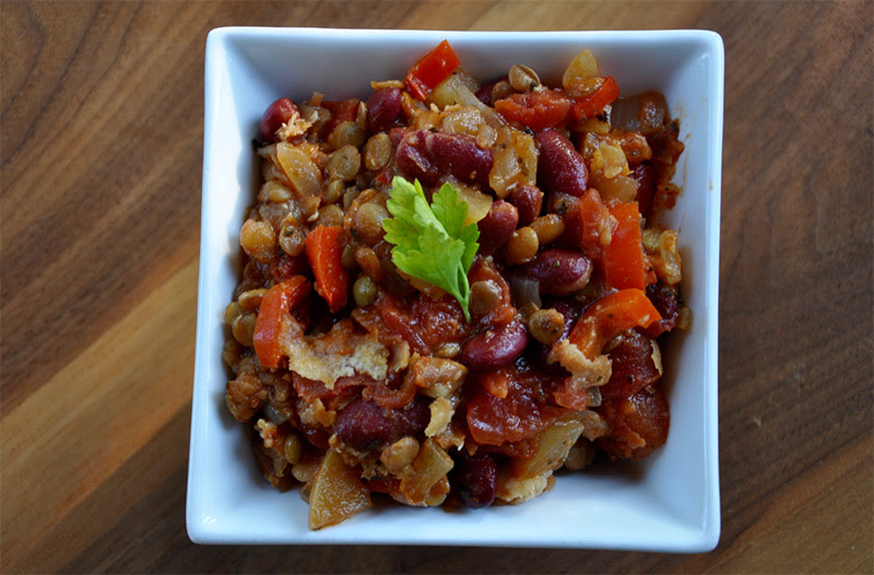 Red Bean and Lentil Casserole