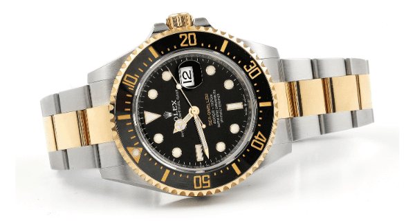 Rolex Seadweller Black Dial Steel Yellow Gold Mens Watch 126603