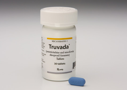 Truvada pill and bottle