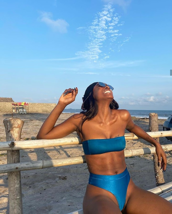 Beverly Osu flaunts her curves in skimpy bikini