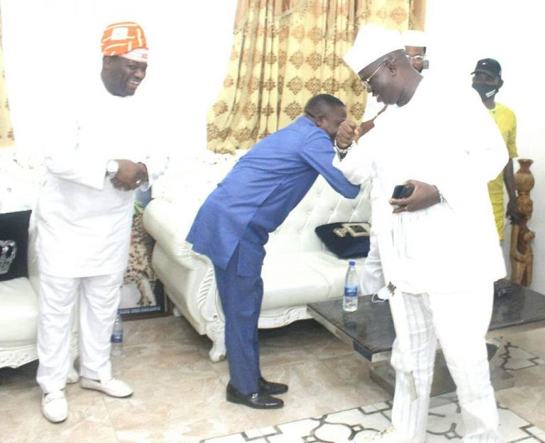 Yoruba activist, Gani Adams meets Sunday Igboho (photos)