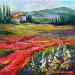 Little French Houses - Flower and Landscape Paintings by Nancy Medina Art - Posted on Sunday, January 18, 2015 by Nancy Medina