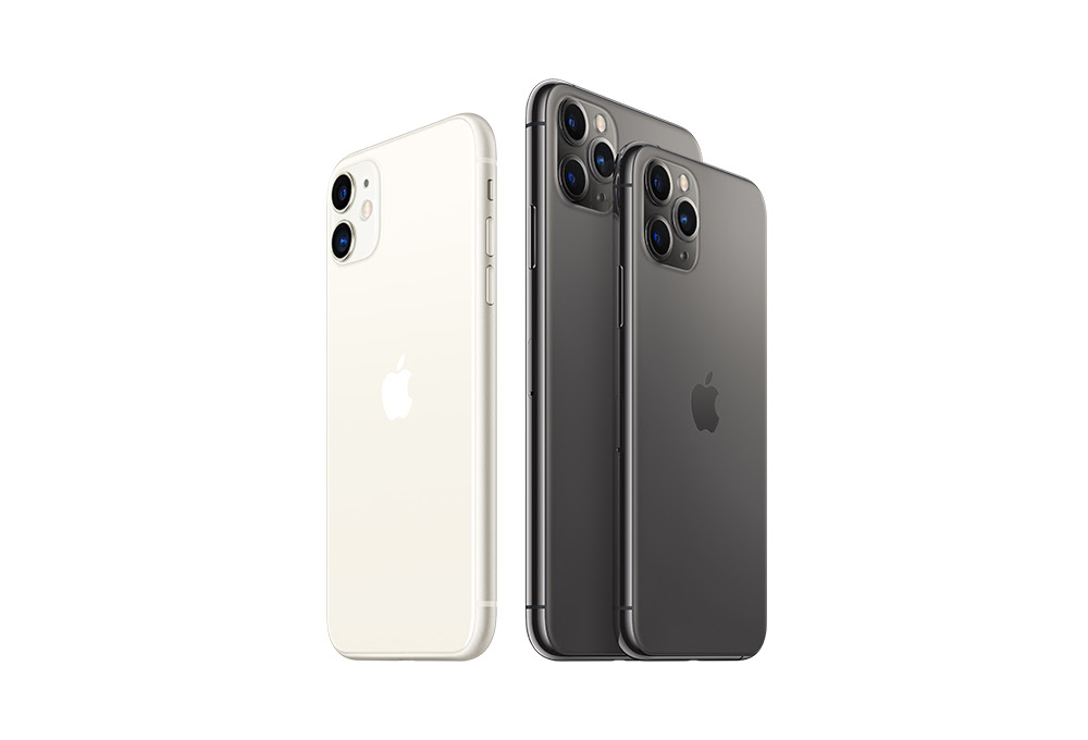 iPhone 11, iPhone 11 Pro and iPhone 11 Pro Max. Reference disclaimer.