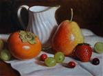 "Creamer with Persimmon and Pear" - Posted on Monday, January 5, 2015 by Debra Becks Cooper