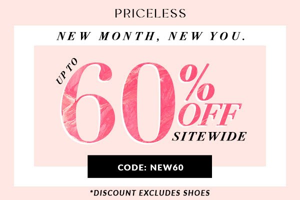 60% OFF SITEWIDE