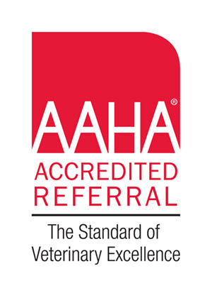 Logo. AAHA Accredited Referral. The Standard of Veterinary Excellence.
