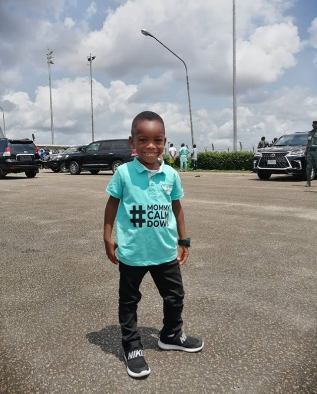 Lagos State governor, Sanwo-Olu meets the boy in the "mummy calm down" video (photos)