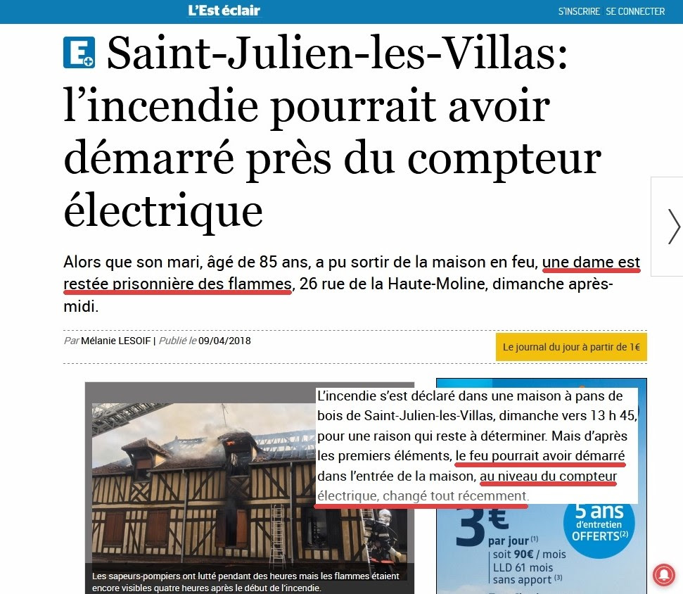 Incendie St Julien les Villas