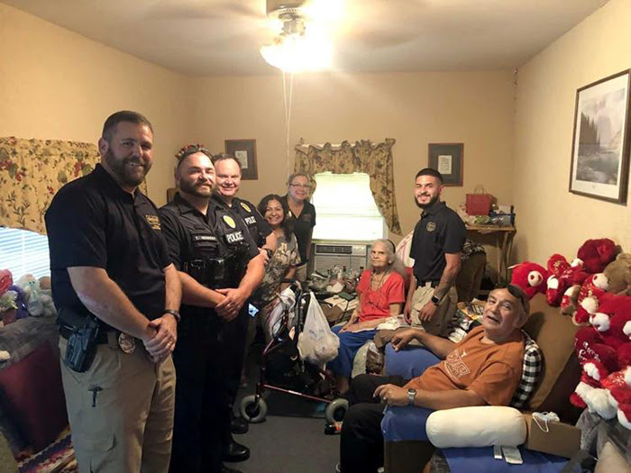 Texas police officers in a citizen's home