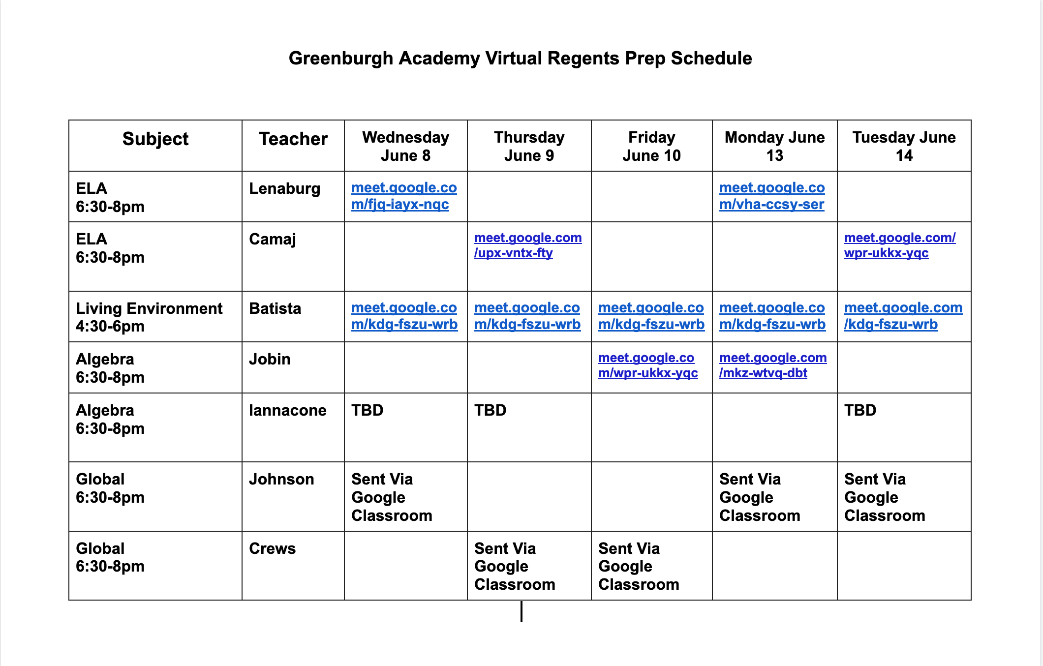 Virtual Regents Prep | Greenburgh Academy