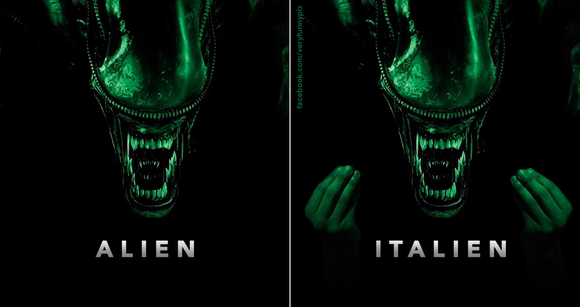 Alien movie poster - Alien VS Italien