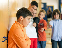 Boy being bullied in school