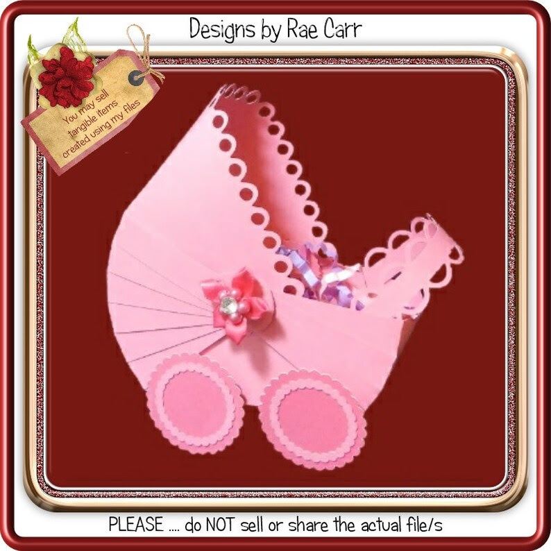 724 Baby Carriage Favor Box multiple MACHINE Formats Etsy