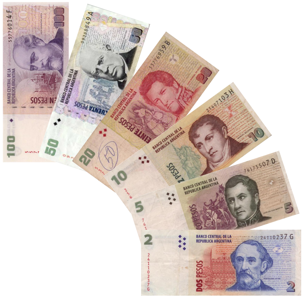 Peso argentino, billetes