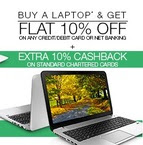  Buy a Laptop & Get Flat 10% off on any Credit/Debit card or Net banking + Extra 10% cashback on SC cards